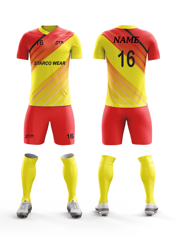 Soccer Team Kit -SR-08 Soccer Wear Starco Wear Full Set(Shirt+Short+Socks) COMBO 2 Summer