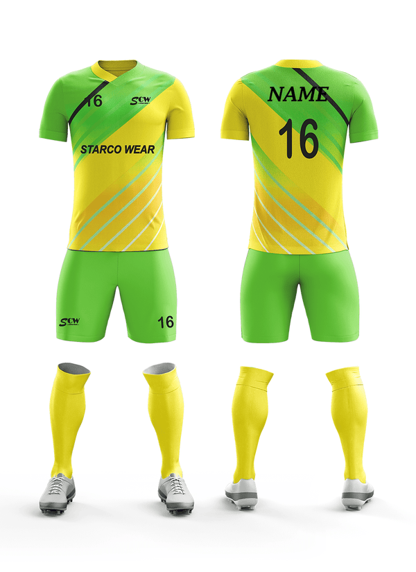 Soccer Team Kit -SR-08 Soccer Wear Starco Wear Full Set(Shirt+Short+Socks) COMBO 5 Summer