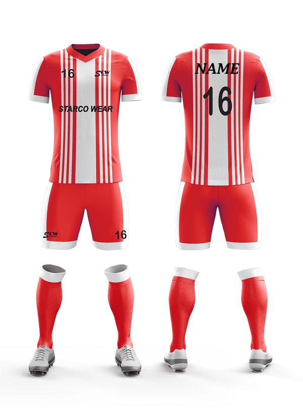 Soccer Uniform -SR-01 Soccer Wear Starco Wear Full Set(Shirt+Short+Socks) COMBO 3 Summer