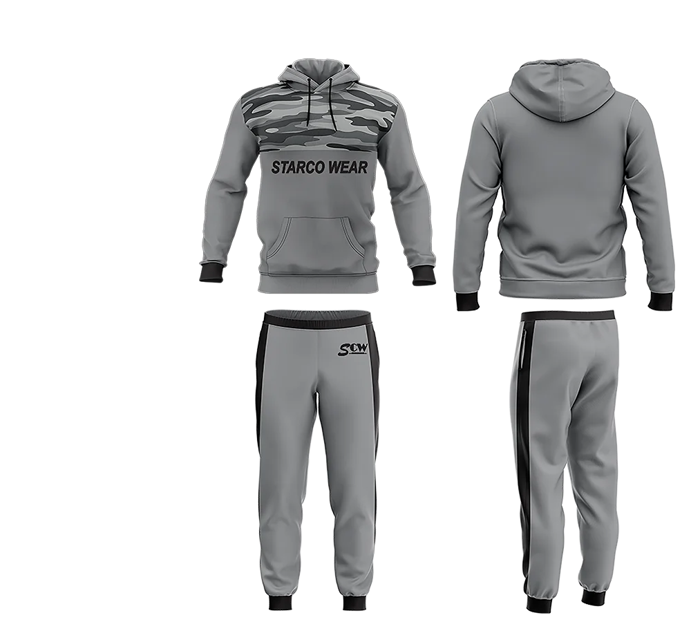 Starco Wear sweat suit, front and back