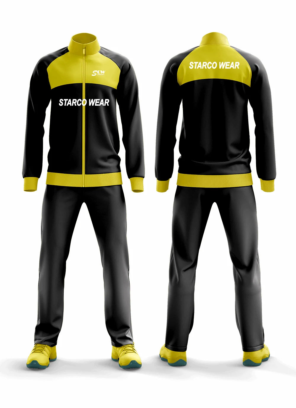 Black and yellow Starco Wear tracksuit