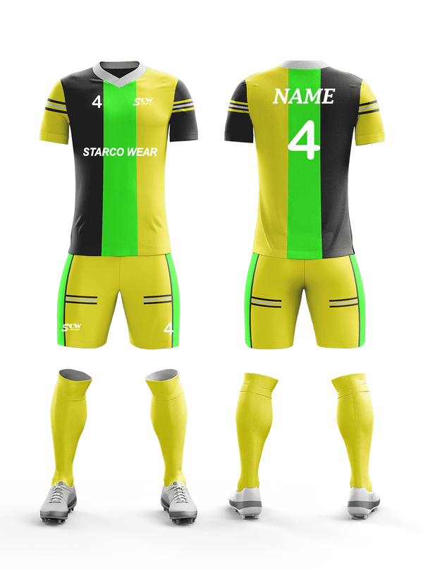 Soccer Uniform Sublimation -SR-09 Soccer Wear Starco Wear Full Set(Shirt+Short+Socks) COMBO 2 Summer