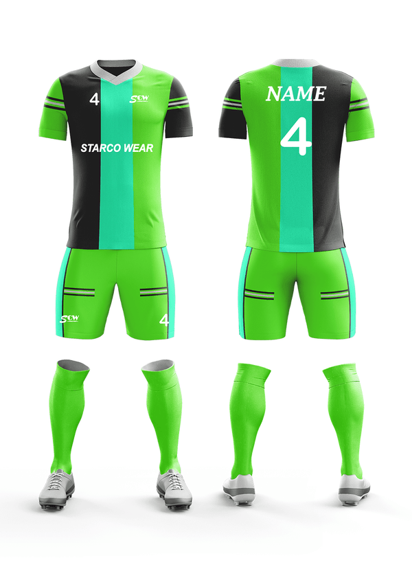 Soccer Uniform Sublimation -SR-09 Soccer Wear Starco Wear Full Set(Shirt+Short+Socks) COMBO 3 Summer