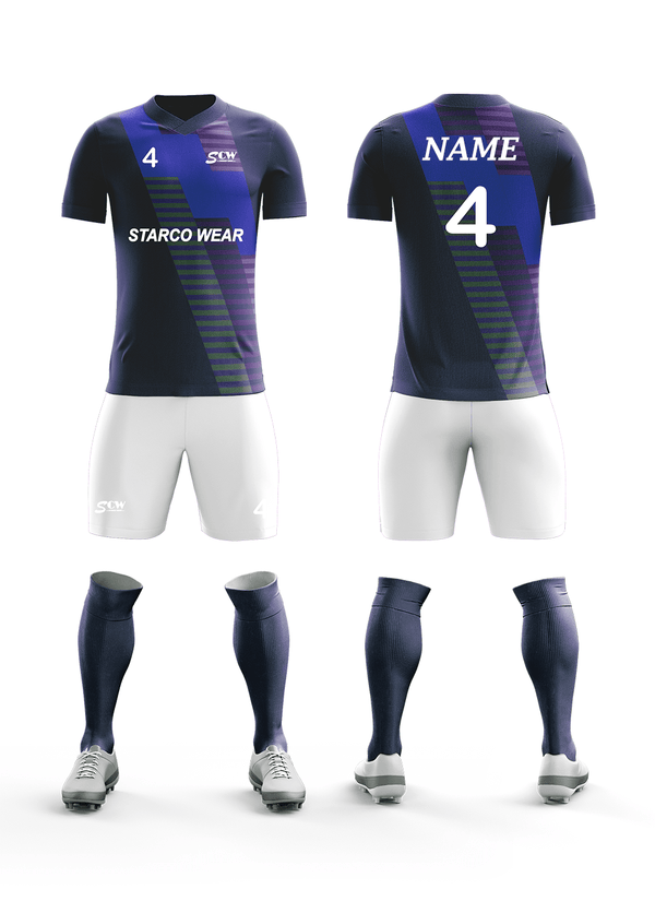 Sublimation Soccer Uniform -SR-02 Soccer Wear Starco Wear Full Set(Shirt+Short+Socks) COMBO 3 Summer