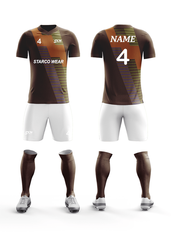 Sublimation Soccer Uniform -SR-02 Soccer Wear Starco Wear Full Set(Shirt+Short+Socks) COMBO 4 Summer